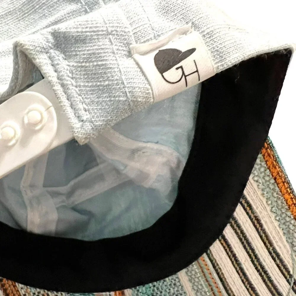 George Hats YOUTH Light Blue Striped Bill Cap Hat